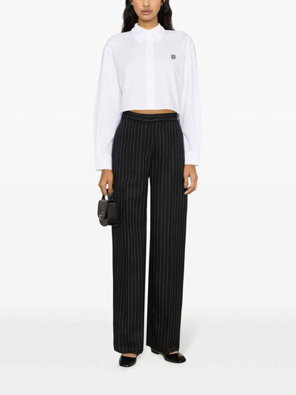 Monogram-Embroidered Cotton Shirt