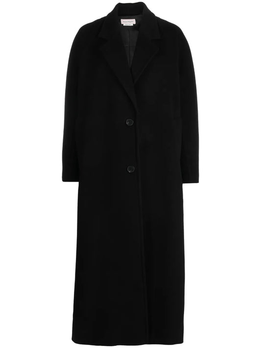Single-Breasted Wool-Blend Coat