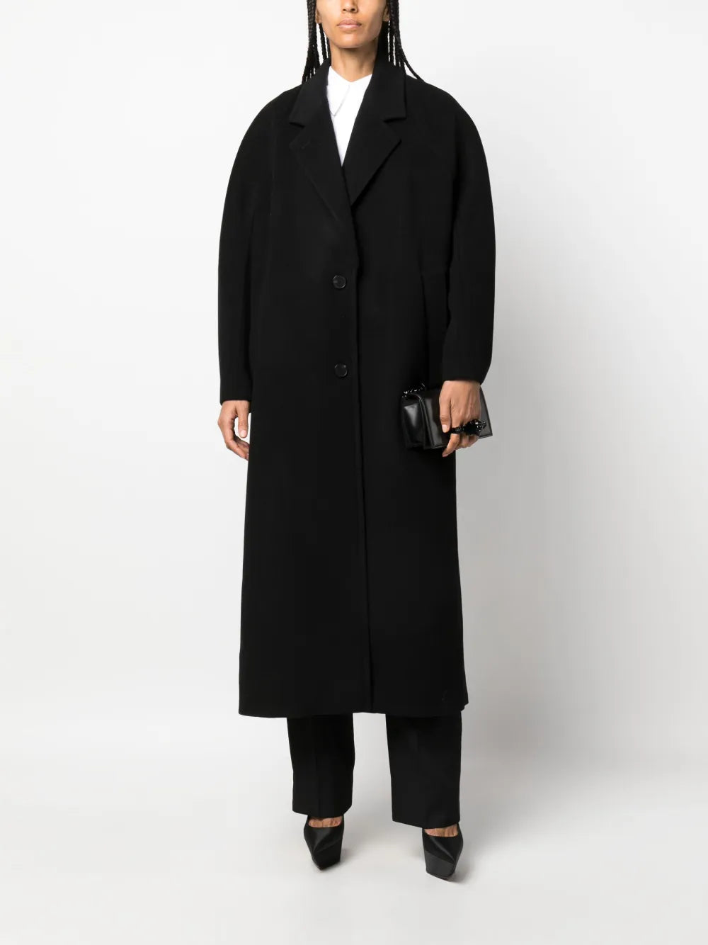 Single-Breasted Wool-Blend Coat