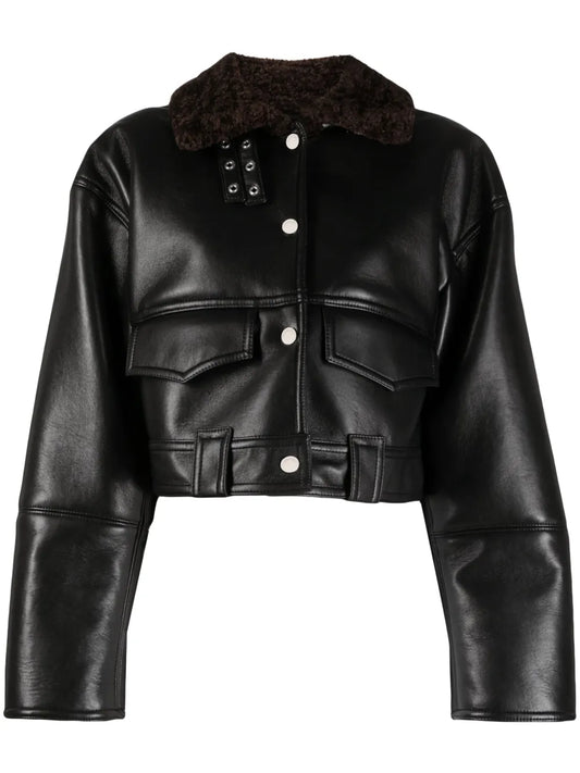 Cropped Leather Jacket