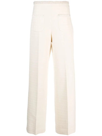 Embellished Tweed Trousers