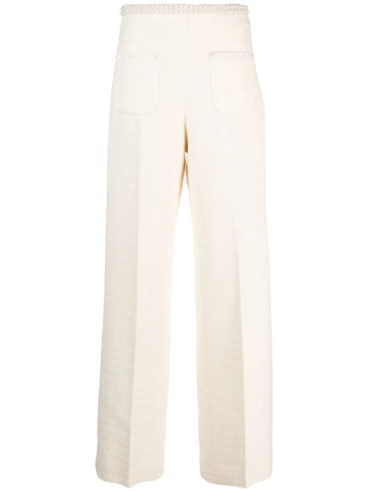 Embellished Tweed Trousers