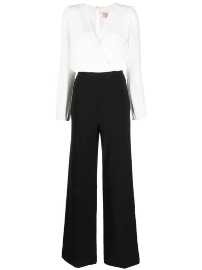 Two-Tone Straight-Leg Jumpsuit