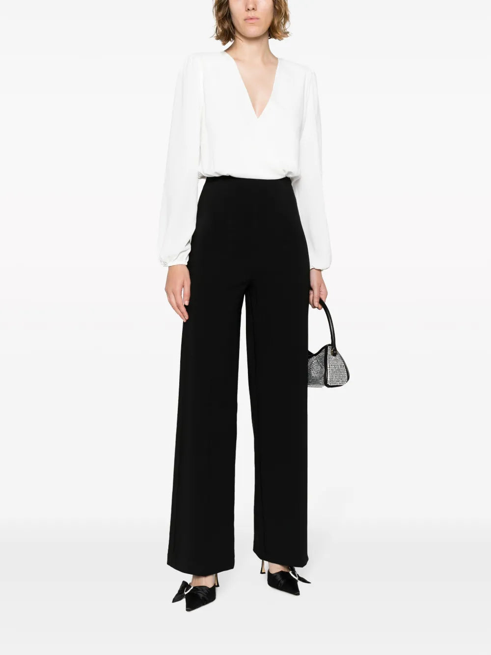 Two-Tone Straight-Leg Jumpsuit
