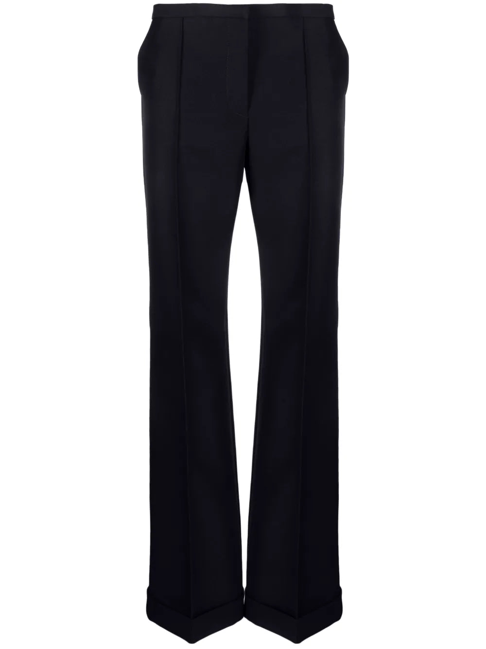 Pressed-Crease Straight-Leg Trousers