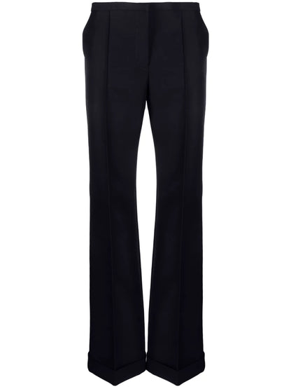 Pressed-Crease Straight-Leg Trousers