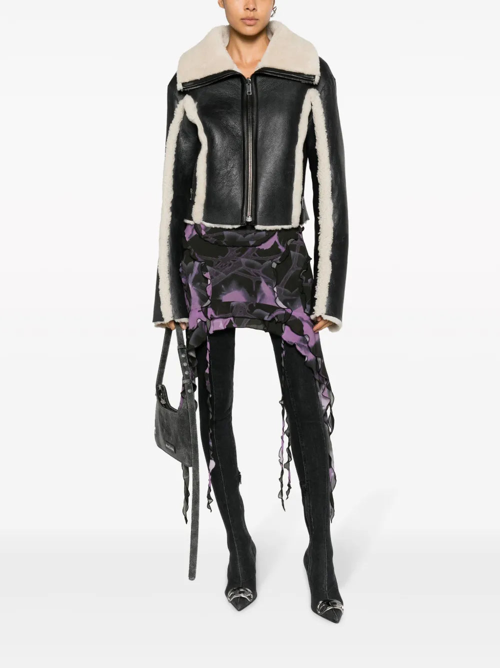 L-Kriti Faux-Fur Leather Jacket