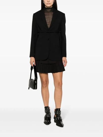 Strap Single-Breasted Blazer
