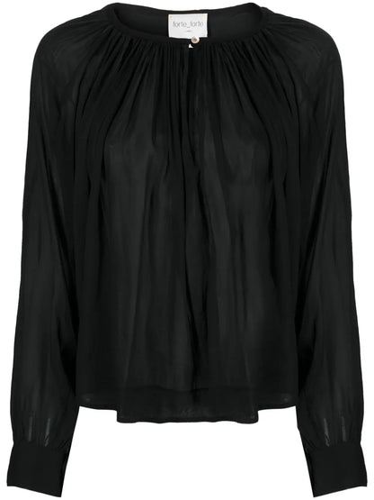 Gathered Voile Blouse
