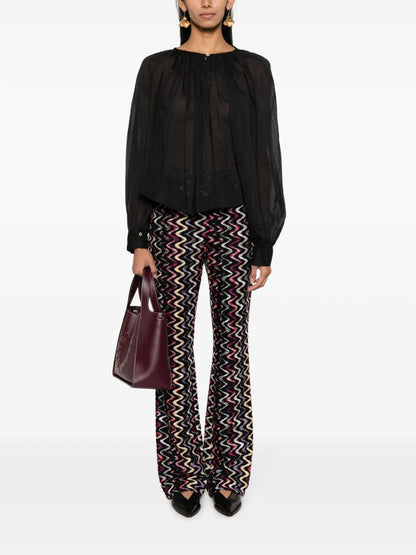 Gathered Voile Blouse