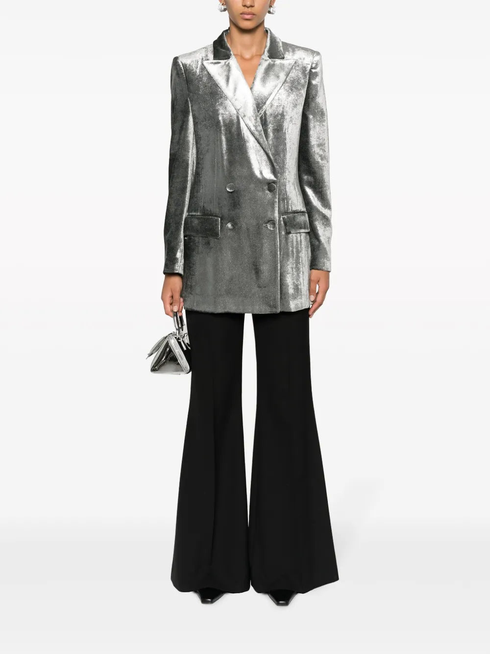 Double-Breasted Velvet Jacket