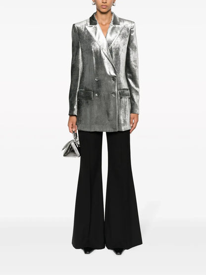 Double-Breasted Velvet Jacket