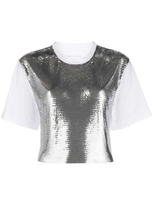 Metallic Mesh T-Shirt