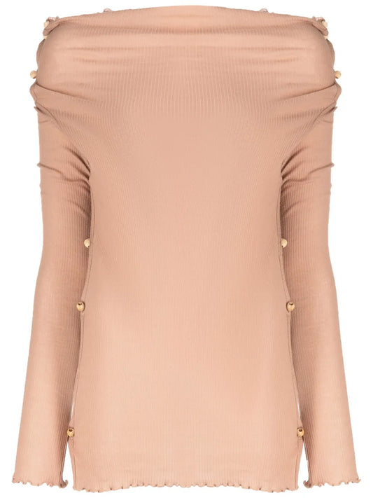 Tav Bead-Embellished Ribbed-Knit Jumper