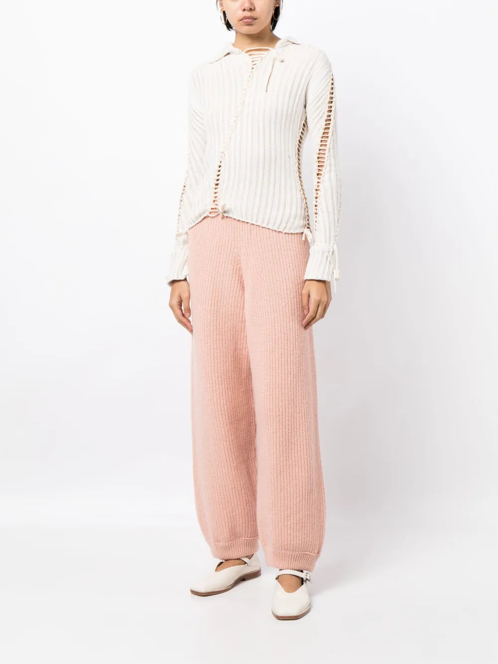 Ribbed Knitted Trousers