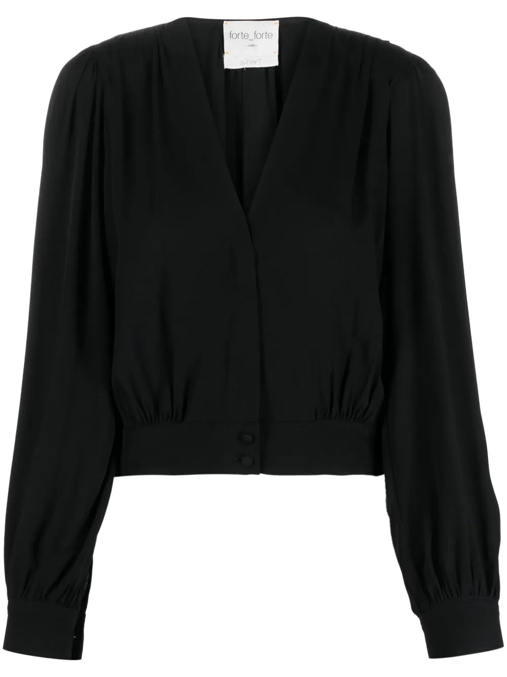 Gathered Moroccan-Crêpe Shirt