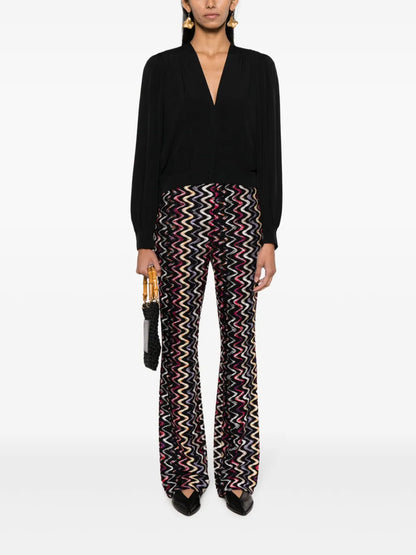 Gathered Moroccan-Crêpe Shirt