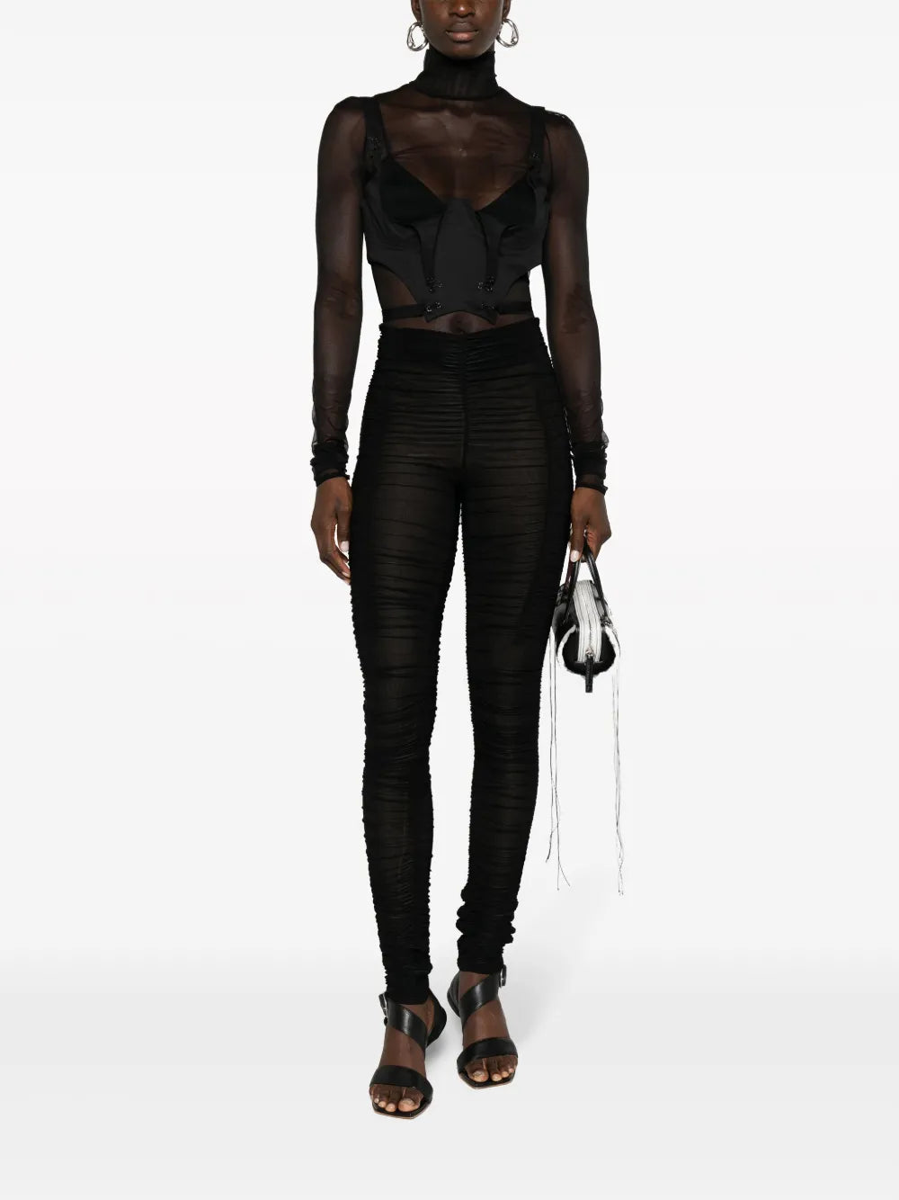 Ocilia Ruched Mesh Trousers
