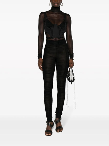 Ocilia Ruched Mesh Trousers