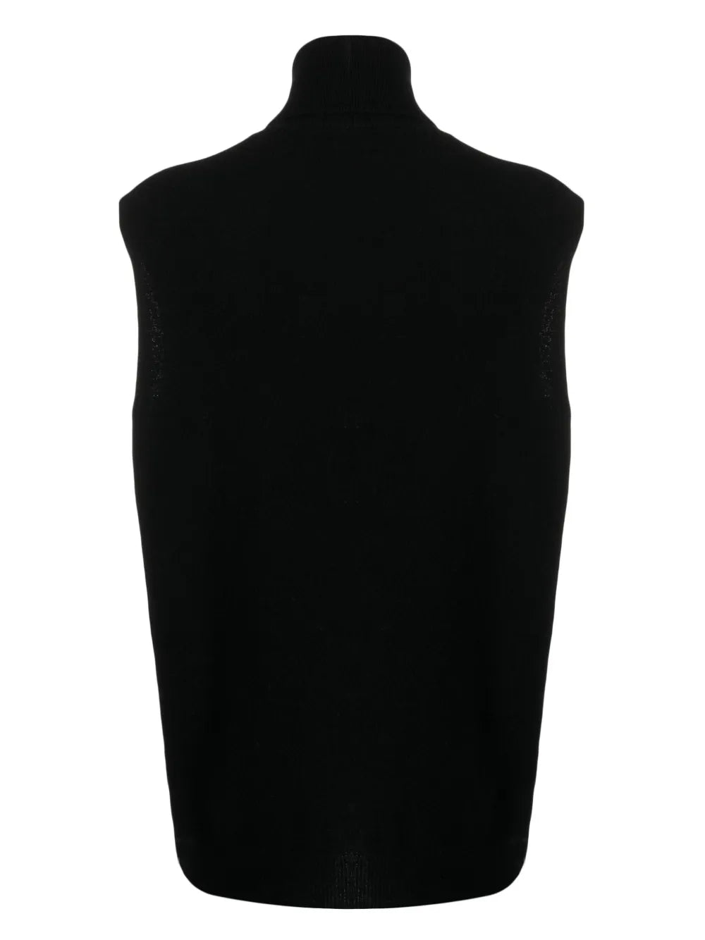 Roll-Neck Sleeveless Cashmere Jumper