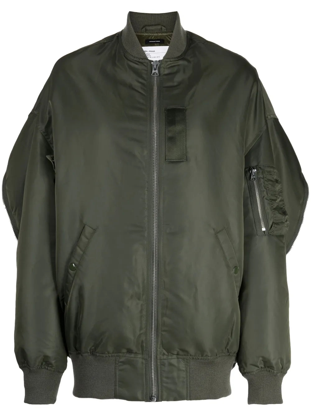 Decorative-Zip Detailing Bomber Jacket