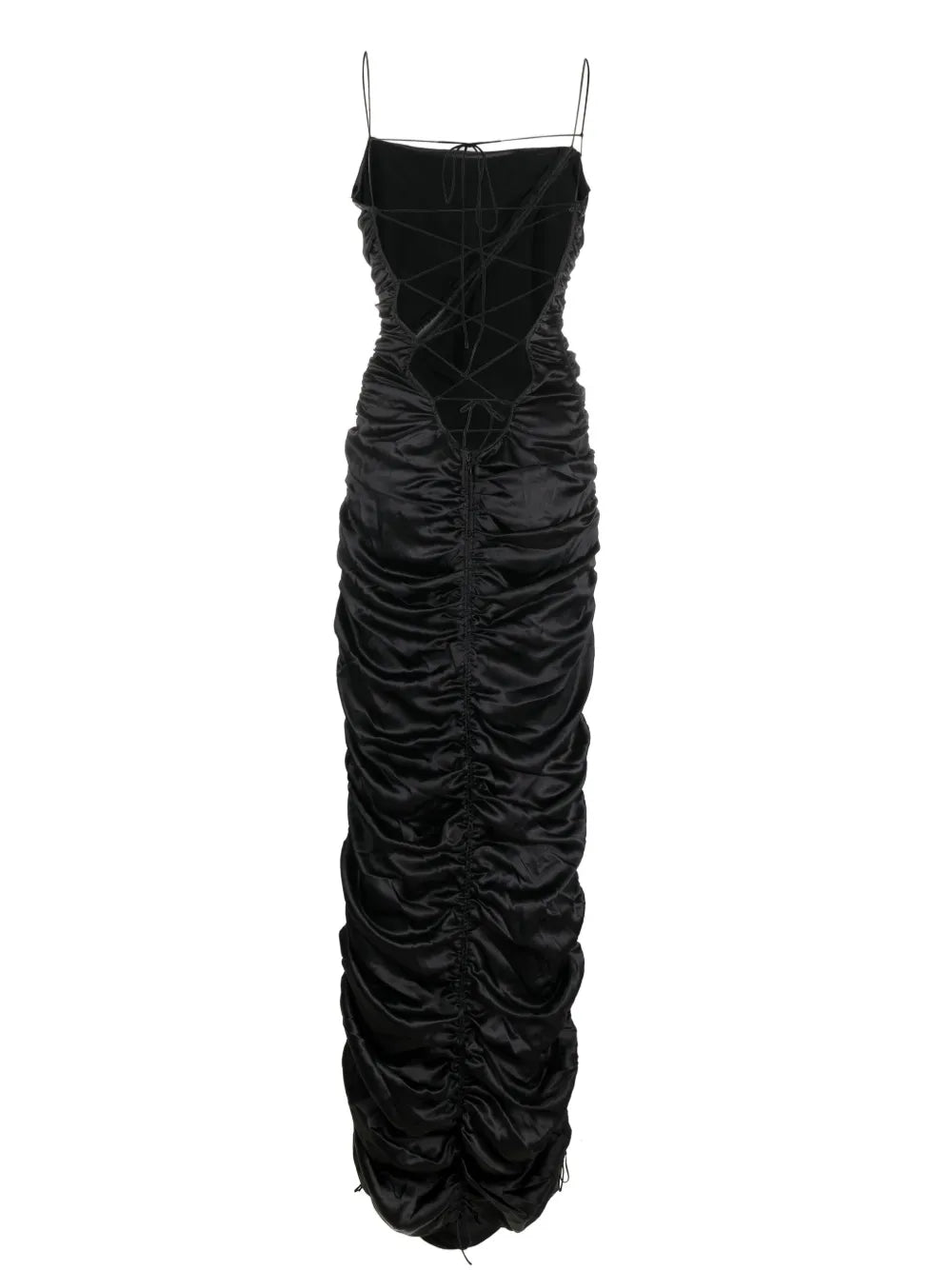 Draped Silk Maxi Dress