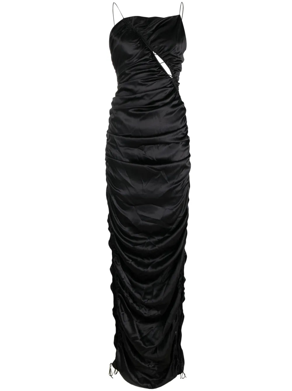 Draped Silk Maxi Dress