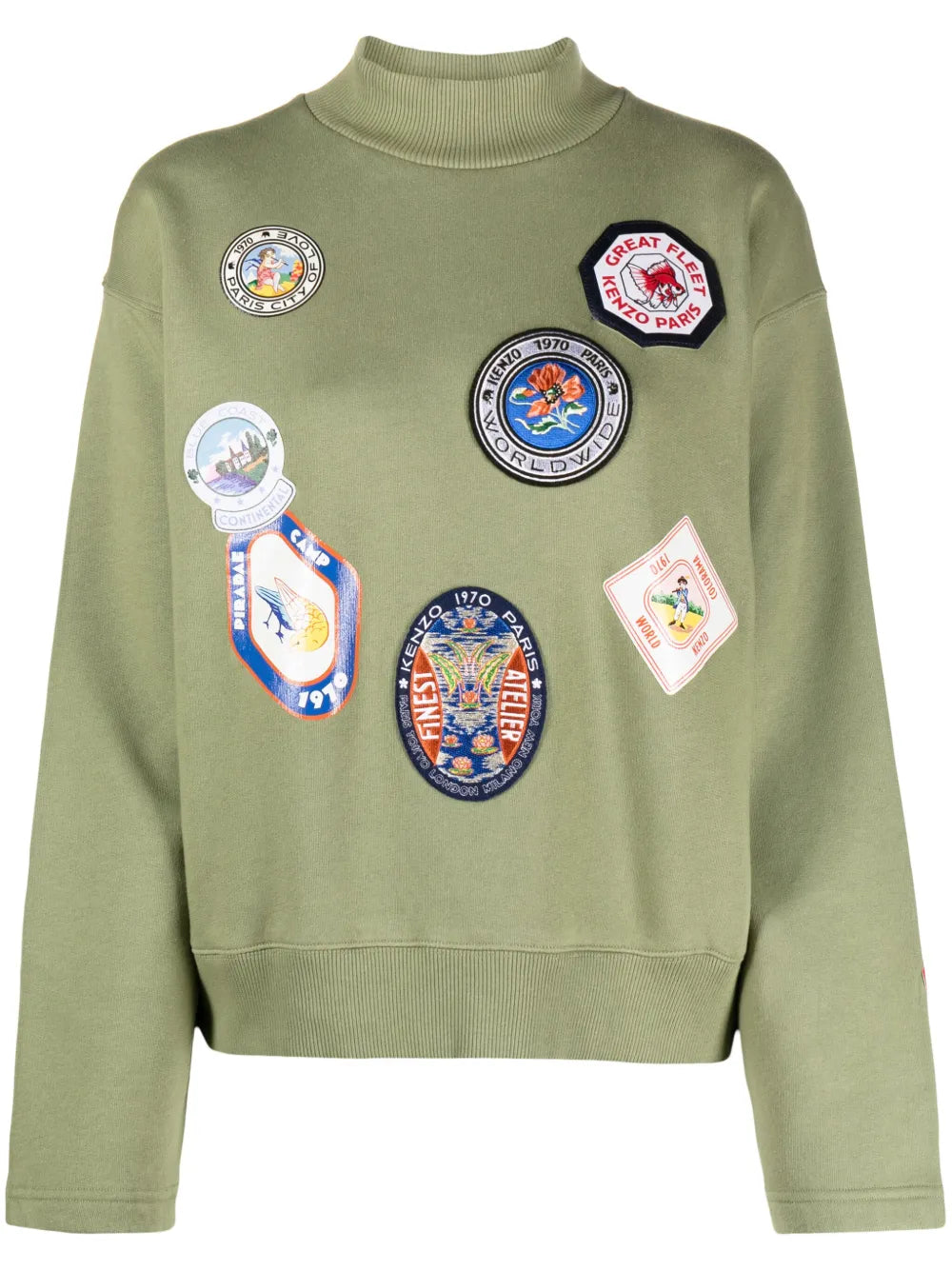 Travel Patches Cotton Sweatshirt