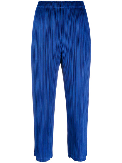 Mc August Plissé Cropped Trousers