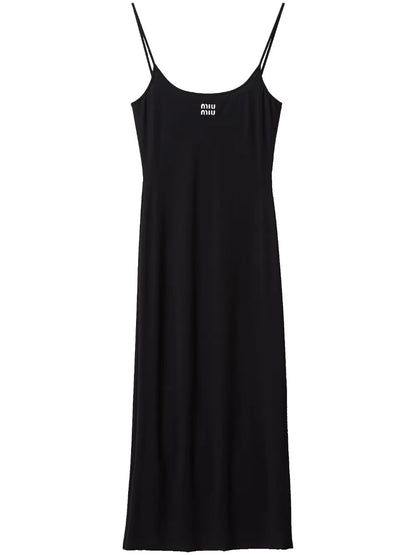 Logo-Print Jersey Midi Dress