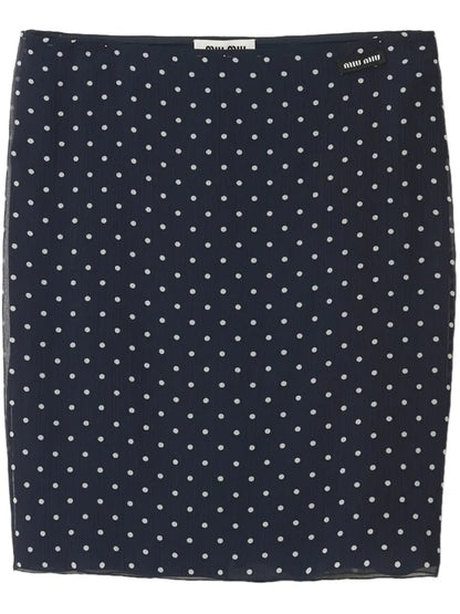 Polka-Dot Midi Skirt