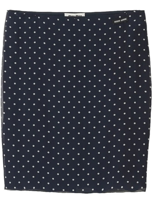 Polka-Dot Midi Skirt