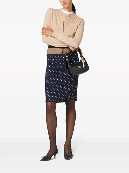 Polka-Dot Midi Skirt