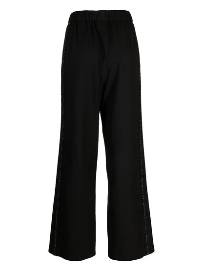 Side-Detail Wide-Leg Track Pants