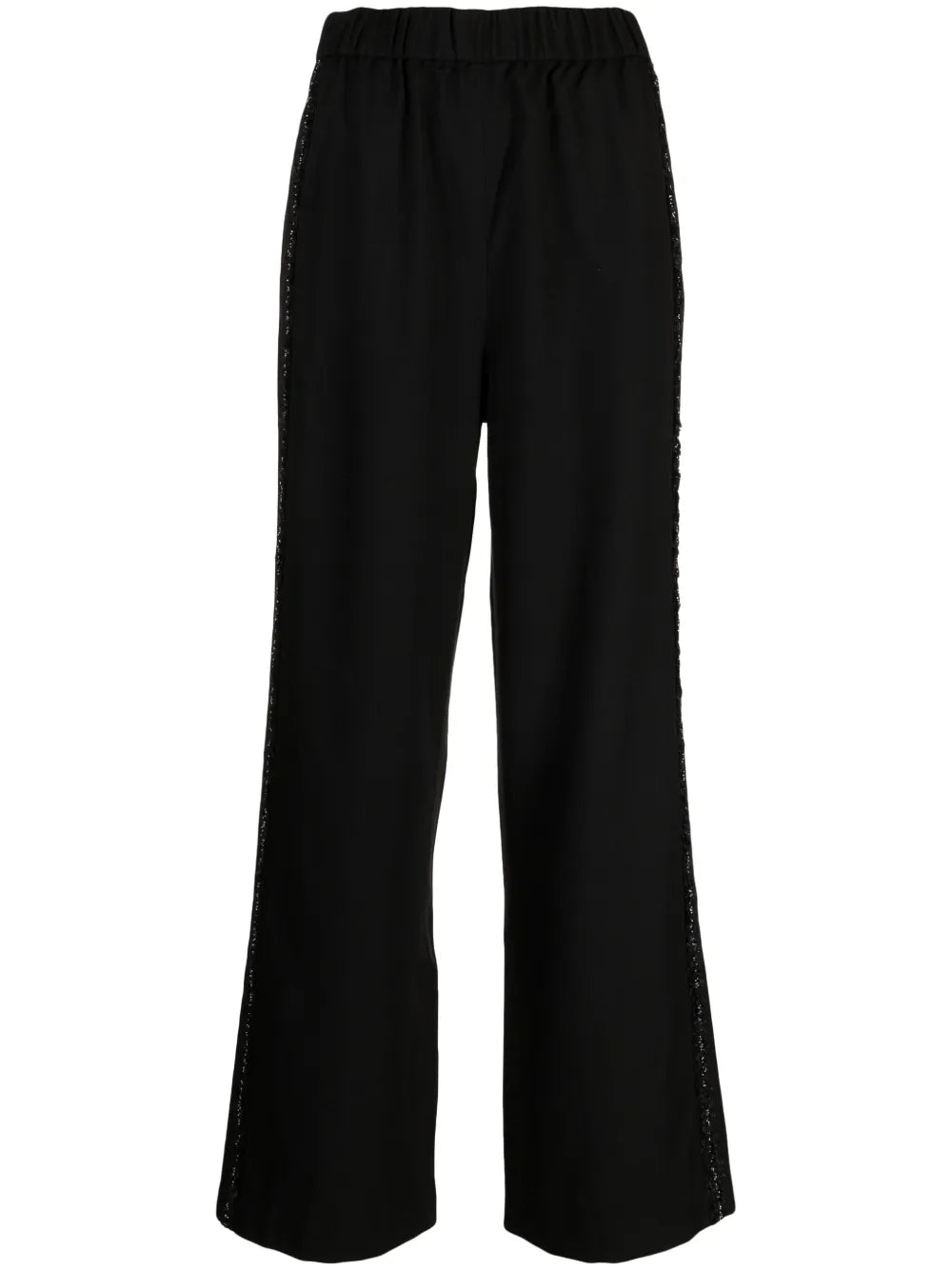 Side-Detail Wide-Leg Track Pants