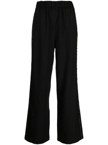 Side-Detail Wide-Leg Track Pants