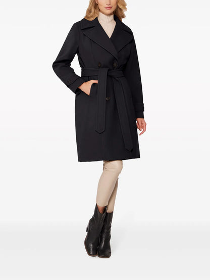 Double-Breasted Wool-Blend Coat