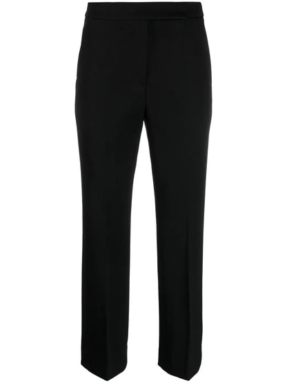 Cropped Wool Tailored Trousers