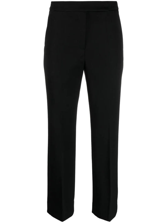 Cropped Wool Tailored Trousers
