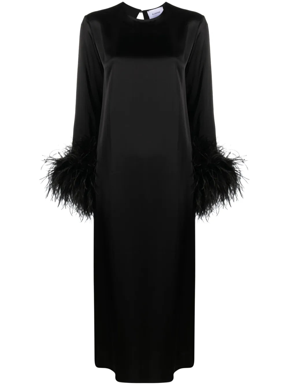 Suzi Feather-Cuffs Maxi Dress