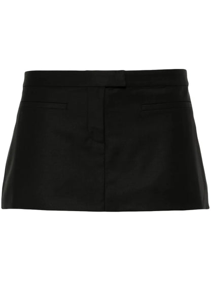 Virgin Wool-Blend Miniskirt