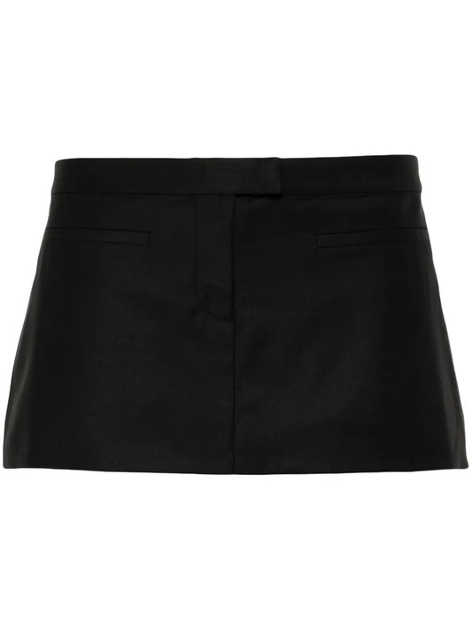 Virgin Wool-Blend Miniskirt
