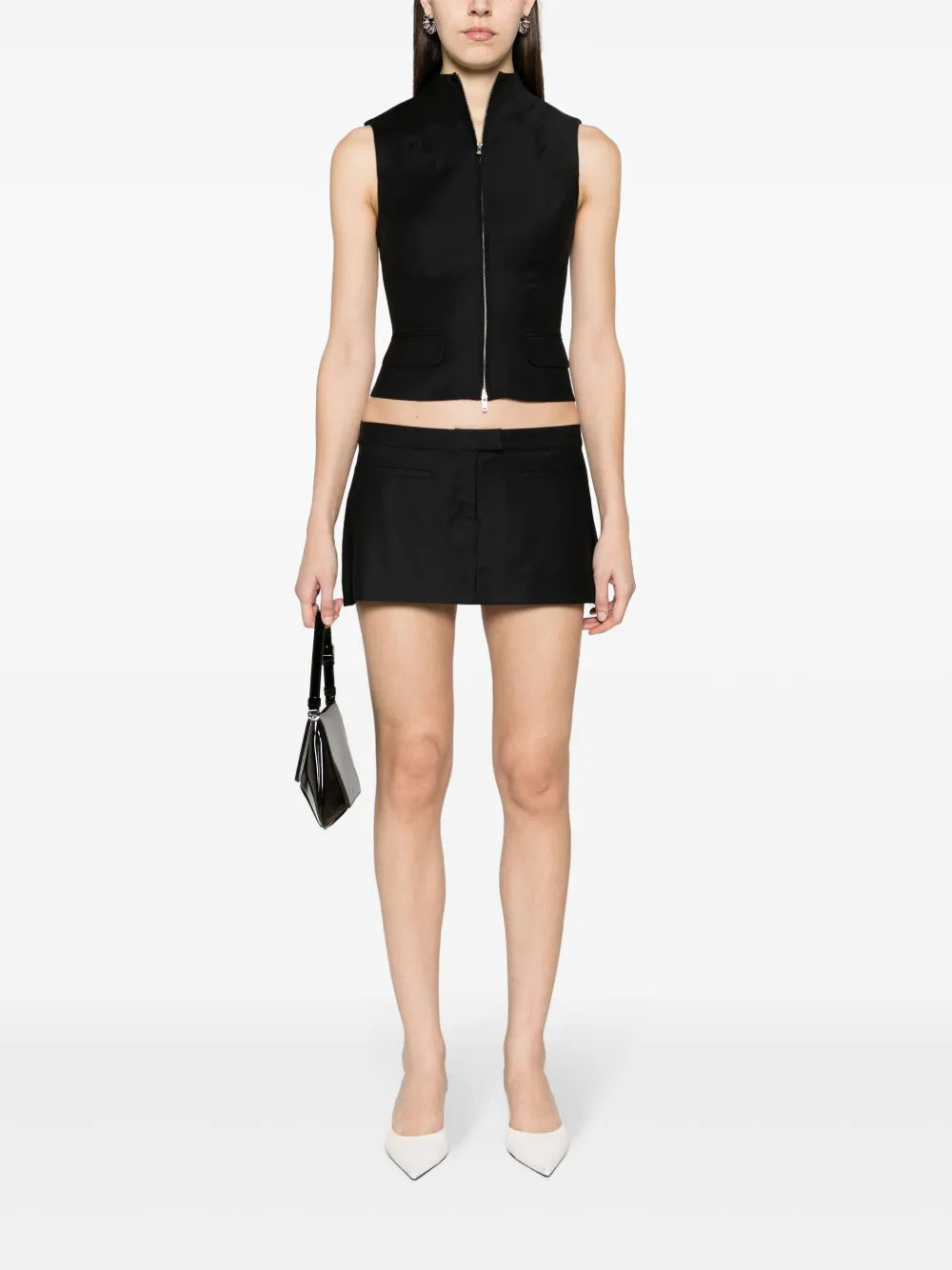 Virgin Wool-Blend Miniskirt