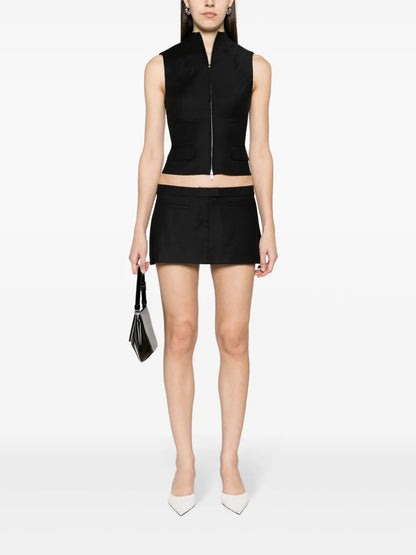 Virgin Wool-Blend Miniskirt