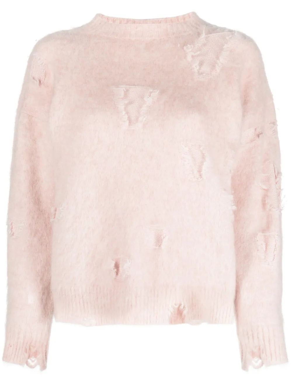 Distressed Crew-Neck Jumper