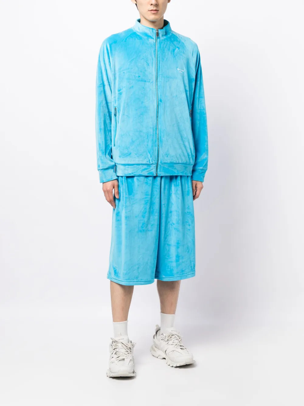 Brushed-Effect Drawstring Bermuda Shorts