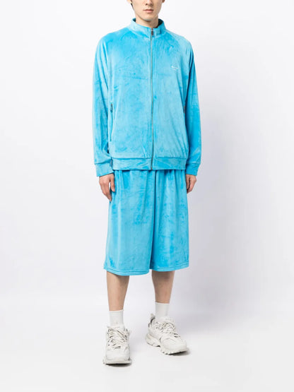Brushed-Effect Drawstring Bermuda Shorts