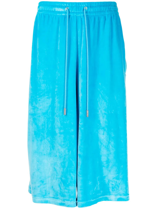 Brushed-Effect Drawstring Bermuda Shorts