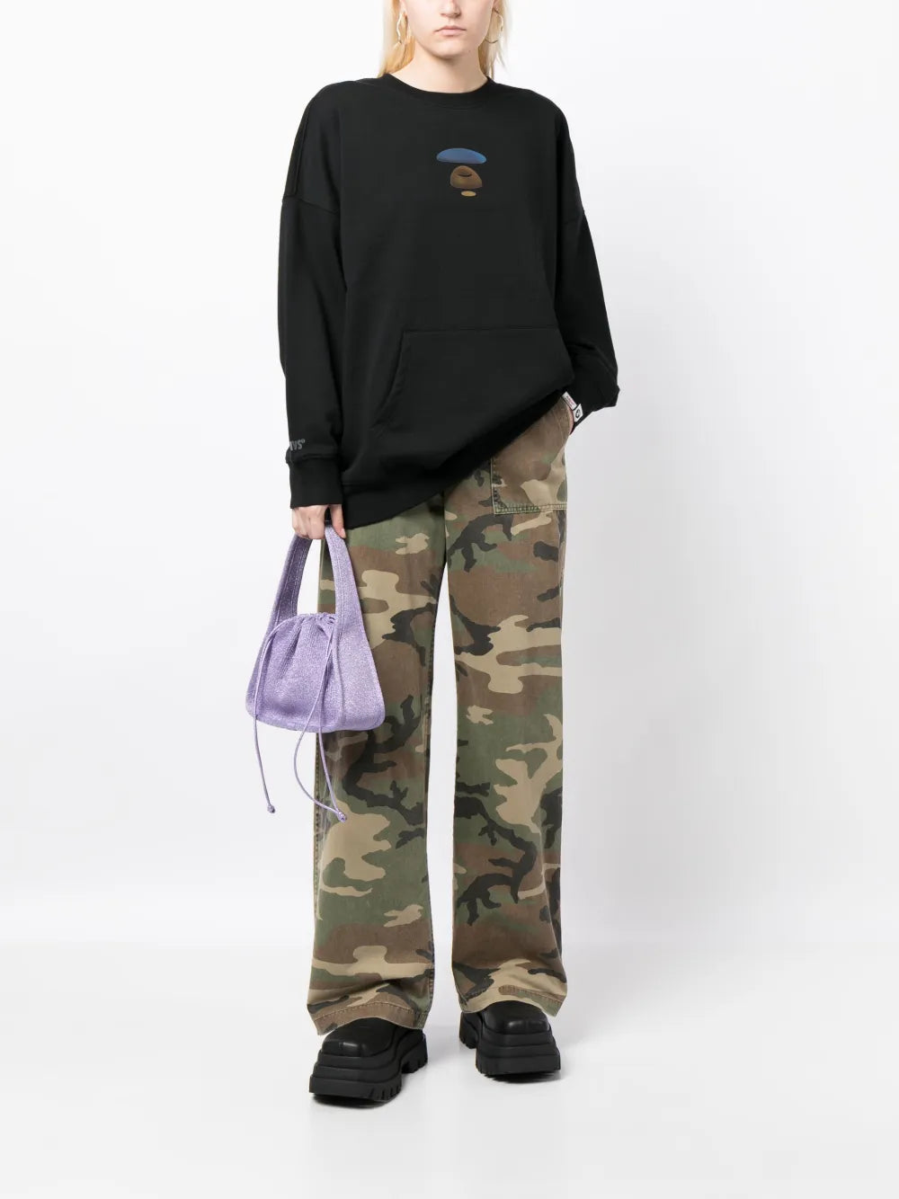 Logo-Patch Cotton Sweatshirt