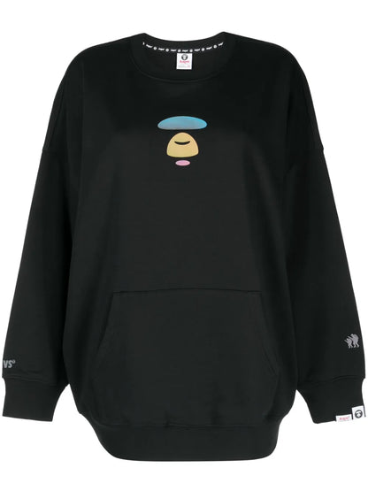 Logo-Patch Cotton Sweatshirt